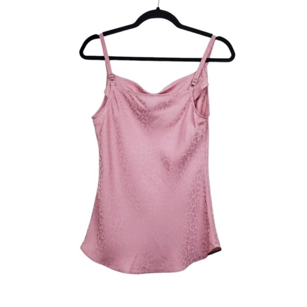 White House Black Market Womens Pink Leopard Jacquard Cami Tank Top Size XXS - Picture 3 of 4